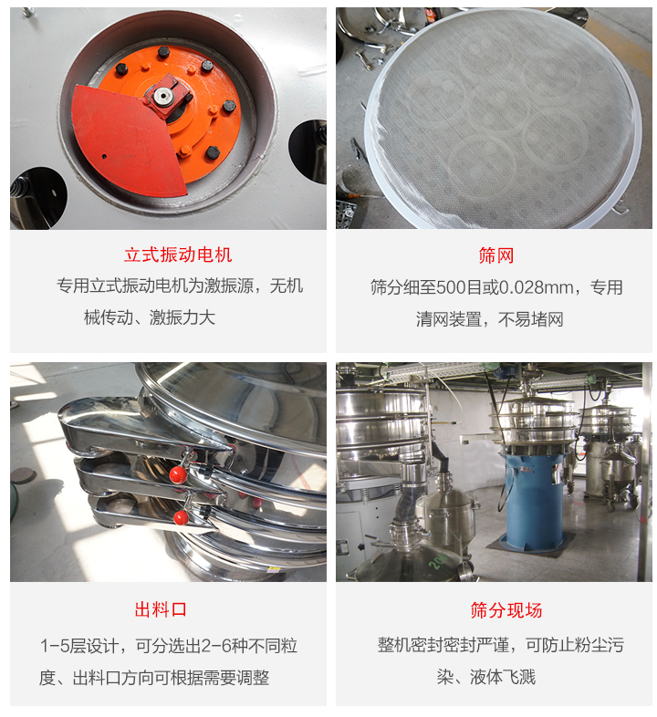 旋振篩定制化有：移動(dòng)，加緣，閘門(mén)等多種形式選擇。子母設(shè)計(jì)透網(wǎng)率高，換網(wǎng)方便。